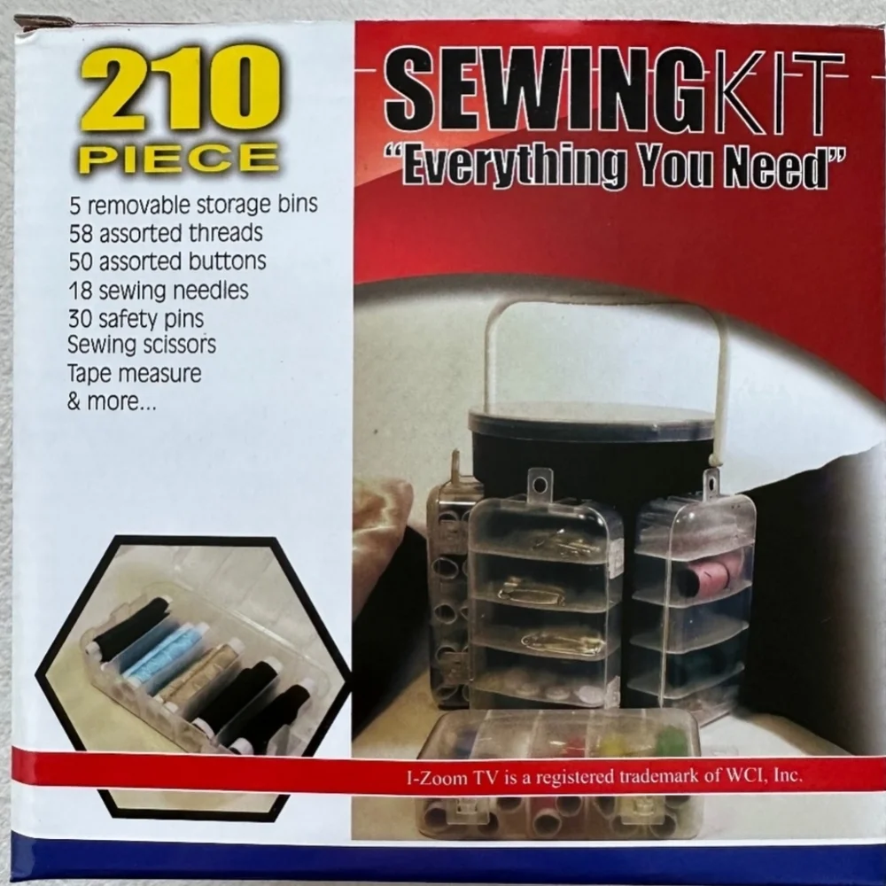 210 Piece Sewing Kit with Storage Gift